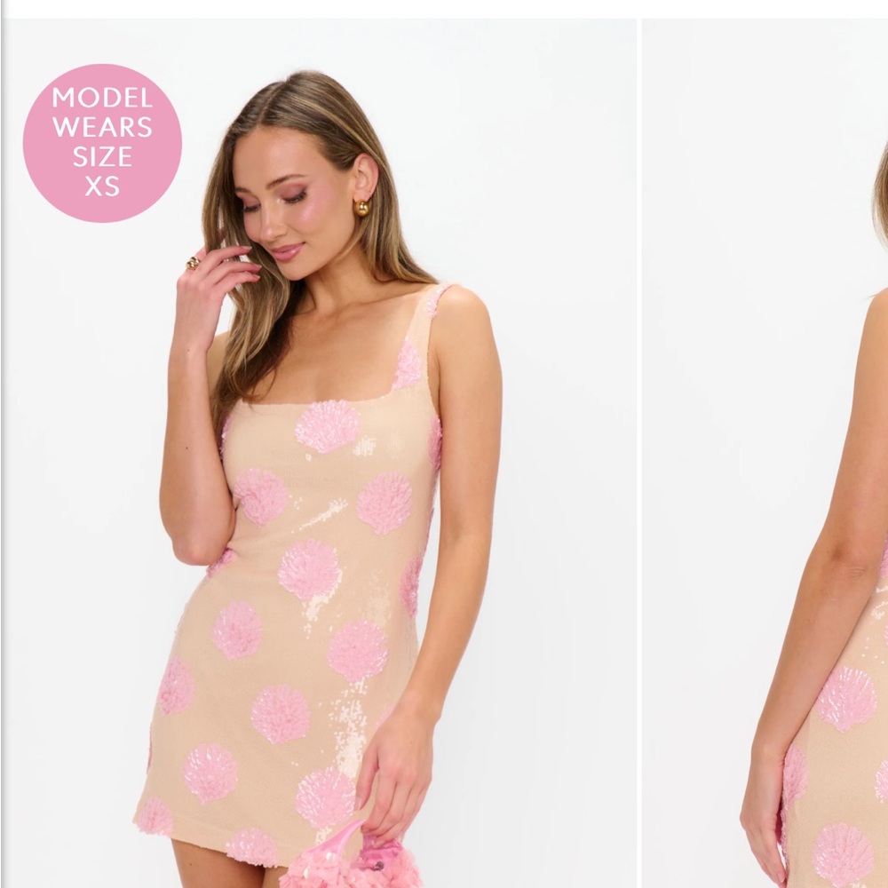Show Me Your MuMu Pink and Cream Mini Dress